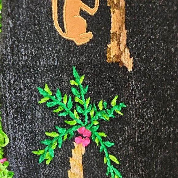 That Sweater women Med chenille Monkey Cardigan Sweater Wearable Art Neon Retro - Picture 3 of 12